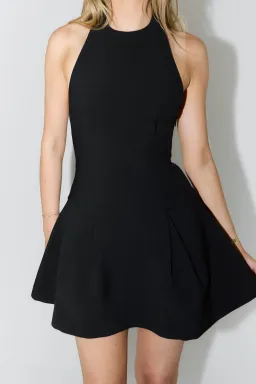 Odd Muse Ultimate Muse Dropped Hem Mini Dress in Black Size M/Au 10 for rent on The Volte - image 4
