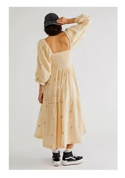 Free People Dahlia Embroidered Maxi Dress Pearl Island Size S /AU 8 for rent on The Volte - image 2