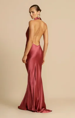 Arcina Ori Gaia Dress Burgundy Size XS Altered Shorter for rent on The Volte - image 1