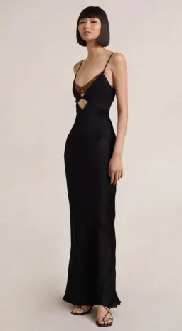 Bec & Bridge Heather Maxi Dress Black & Choc Brown Size AU 12 for rent on The Volte - image 2