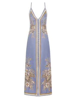 Zimmermann Ottie Slip Midi Dress Blue Floral Size OP for rent on The Volte - image 4