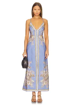 Zimmermann Ottie Slip Midi Dress Blue Floral Size OP for rent on The Volte - image 1