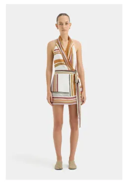 Sir the Label Caprera Wrap Halter Mini Dress Multi Size 2/ AU 10 for rent on The Volte - image 1