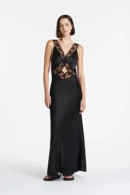 Sir the Label Aries Cut Out Gown Black Size 3 / AU 12 for rent on The Volte - image 1