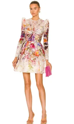 Zimmermann Prima Panelled Mini Dress Multi Floral Size 1 / AU 10 for rent on The Volte - image 3