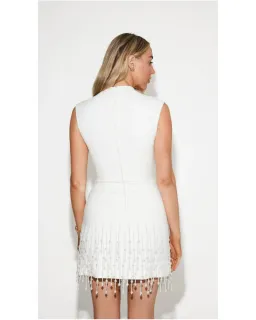 Odd Muse The Ultimate Muse Pearl Drop Sleeveless Dress White Size S / AU 8 for rent on The Volte - image 4