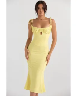 House Of CB Soren Cut Out Midi Dress Buttercup Size AU 8 for rent on The Volte - image 2