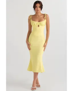 House Of CB Soren Cut Out Midi Dress Buttercup Size AU 8 for rent on The Volte - image 1