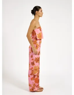 Roame Elma Bustier & Beckford Pant Set Pink & Floral Size 2/ AU 10 for rent on The Volte - image 3