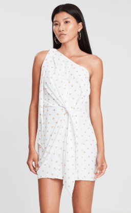 Shona Joy Tie Front One Shoulder Mini Dress Print Size 10 for rent on The Volte - image 2