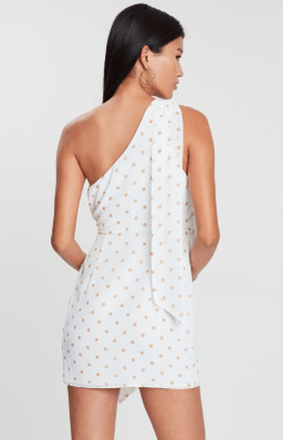 Shona Joy Tie Front One Shoulder Mini Dress Print Size 10 for rent on The Volte - image 3