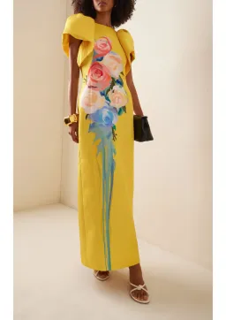 Leo Lin Lucinda Maxi Dress Bouquet Print Size 8 for rent on The Volte - image 1