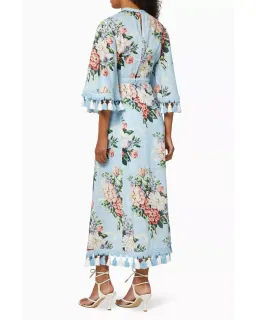 Alice McCall Magic Moment Midi Dress Blue Floral Size AU 8 for rent on The Volte - image 3