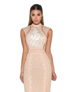 Portia & Scarlett Balmain Midi Dress Nude Size AU 10 for rent on The Volte - image 3