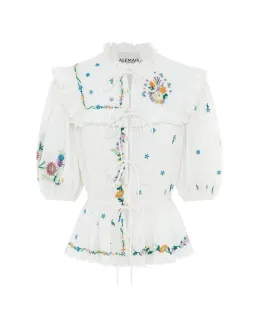 Alemais Willa Embroidered Blouse and Skirt Set Floral Size 14 for rent on The Volte - image 6