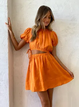 New Romantics Lavender Mist Mini Dress in Marigold Size 12 for rent on The Volte - image 2