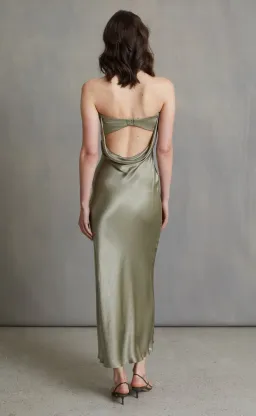 Bec & Bridge Moon Dance Strapless Dress in Sage Green Size 12 for rent on The Volte - image 3