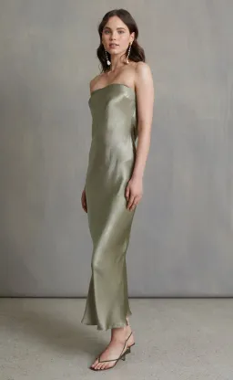Bec & Bridge Moon Dance Strapless Dress in Sage Green Size 12 for rent on The Volte - image 2