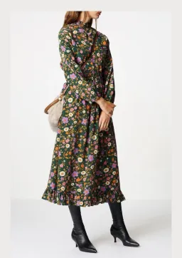 Scanlan Theodore CDC Printed Ruffle Hem Dress Floral Size 8 for rent on The Volte - image 1