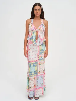 For Love & Lemons Cassandra Two Piece Set Multi Print Size S/au 8  for rent on The Volte - image 1