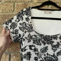 Moss & Spy Shift Bodycon Dress Black & White Sequin Size AU 8  for rent on The Volte - image 2