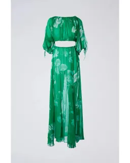 Scanlan Theodore Georgette Floral Set Kelly Green Size AU 8 for rent on The Volte - image 5