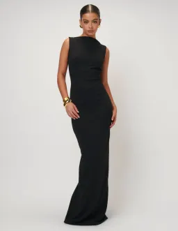 Effie Kats Verona Gown Black Size XS / AU 6 for rent on The Volte - image 1