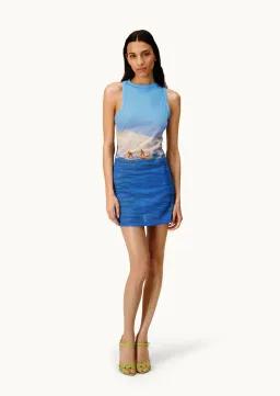 Mirae Paris Surfin' Mini Dress Blue Size S / AU 8 for rent on The Volte - image 1