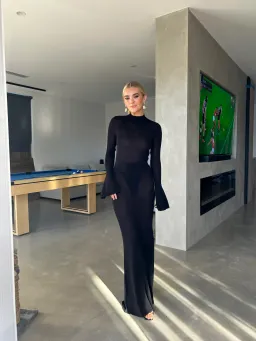 House Of Cb Sancha Black Knit Maxi Dress Black Size 6  for rent on The Volte - image 5