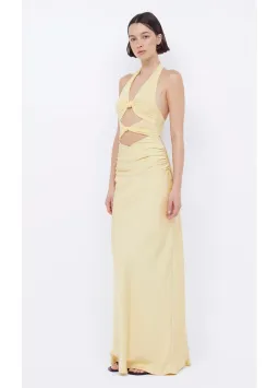 Bec & Bridge Solare Halter Dress Citrus Yellow Size S/AU 8 for rent on The Volte - image 2