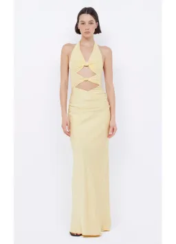 Bec & Bridge Solare Halter Dress Citrus Yellow Size S/AU 8 for rent on The Volte - image 1