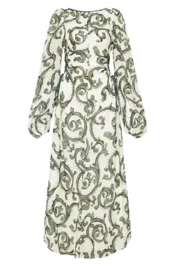 Kate Ford Zelie Cut Out Dress Valentina Print Size 1 / AU 8 for rent on The Volte - image 3