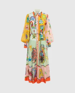 Alemais Players Shirt Dress Print Size 8 for rent on The Volte - image 3