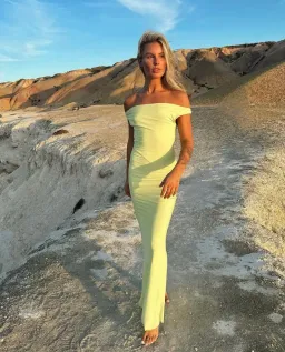 Natalie Rolt Bettina Gown Citron Size 2 / AU 10 for rent on The Volte - image 2