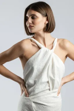 One Fell Swoop Audrey Mini Dress Coco White Size 6 for rent on The Volte - image 2