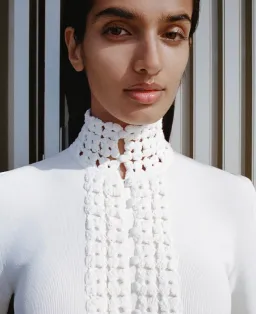 Scanlan Theodore Crepe Knit Mini Dress White Size S/ AU 6 for rent on The Volte - image 2