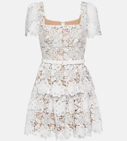 Self Portrait Bridal Lace Mini Dress White Size AU 8 for rent on The Volte - image 5