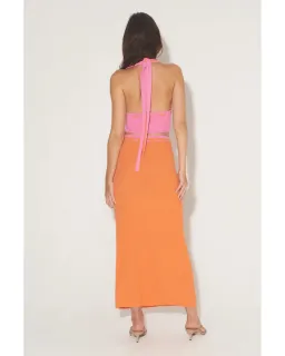 Hansen & Gretel Frankie Top Size XXS / AU 4 and Lacey Skirt Size XS / AU 6 Set Grapefruit for rent on The Volte - image 3