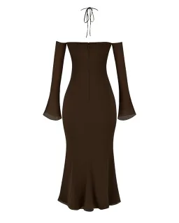 House of CB Naomi Midi Dress in Espresso Brown Size AU 6 for rent on The Volte - image 6