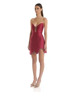 Eliya The Label Lotus Mini Dress Burgundy Size M / AU 10 for rent on The Volte - image 3