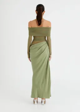 Benni Yasmin Maxi Dress Green Size 8 for rent on The Volte - image 2