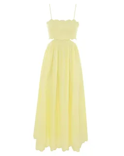Zimmermann Halliday Scallop Midi Dress Yellow Size 1 / AU 10 for rent on The Volte - image 3