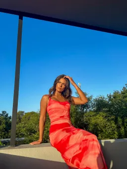 Kookai Haven Maxi Dress Strawberry Size AU 6 for rent on The Volte - image 5