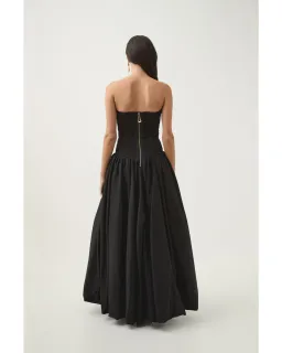 Aje Violette Bubble Hem Maxi Dress in Black Size AU 8  for rent on The Volte - image 4