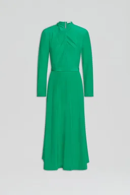 Scanlan Theodore Silk Drape Neck Dress Emerald Size 10 for rent on The Volte - image 4
