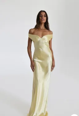 Natalie Rolt Bridget Gown Lemon Size S / AU 8 for rent on The Volte - image 2