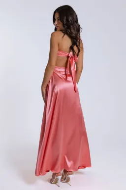 Lane + Sass Lucy Gown Guava Pink Size S/ Au 8 for rent on The Volte - image 4