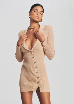 Retrofete Mimi Rib Knit Mini Dress Nude Size 6 for rent on The Volte - image 5