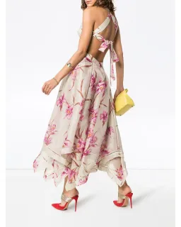 Zimmerman Corsage Halter Dress Floral Size 6 for rent on The Volte - image 2