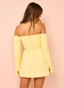 Sir The Label Sandrine Tailored Mini Dress Limone Size 0/Au 6  for rent on The Volte - image 2